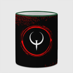 Кружка с полной запечаткой Символ Quake и краска вокруг на темном фоне - фото 2