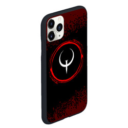 Чехол для iPhone 11 Pro Max матовый Символ Quake и краска вокруг на темном фоне - фото 2