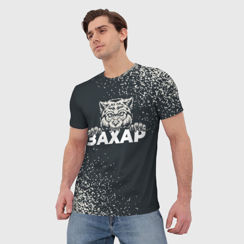 Мужская футболка 3D Захар зубастый волк, цвет 3D печать - фото 3