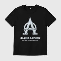 Мужская футболка хлопок Альфа легион винтаж лого