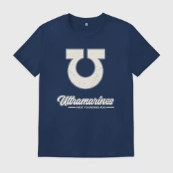 Мужская футболка хлопок Ультрамарины винтаж лого