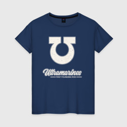 Женская футболка хлопок Ультрамарины винтаж лого