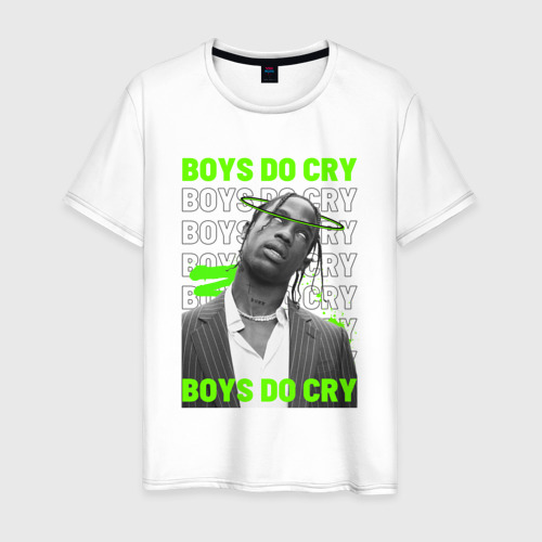 Мужская футболка хлопок Boys Do Cry Travis Scott, цвет белый