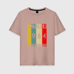 Женская футболка хлопок Oversize 1984 - Октябрь