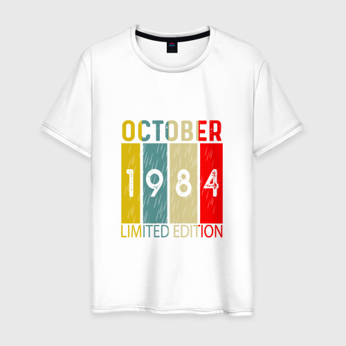 Мужская футболка из хлопка с принтом 1984 - Октябрь, вид спереди №1