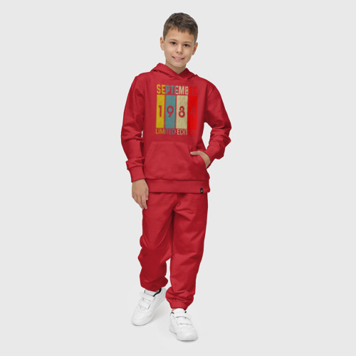 Детский костюм с толстовкой хлопок 1984 - Сентябрь, цвет красный - фото 3