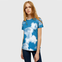Женская футболка 3D Небо в облаках - фото 2
