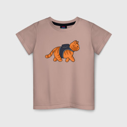 Детская футболка хлопок Минималистичны котик из stray