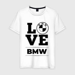 Мужская футболка хлопок BMW love classic