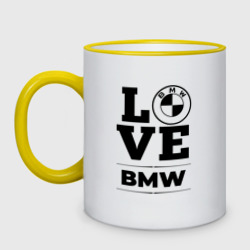 Кружка двухцветная BMW love classic