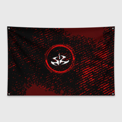 Флаг-баннер Символ Hitman и краска вокруг на темном фоне