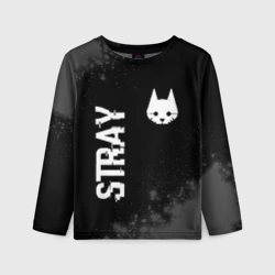 Детский лонгслив 3D Stray Glitch на темном фоне