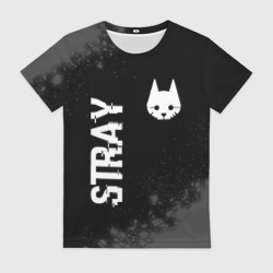 Женская футболка 3D Stray Glitch на темном фоне