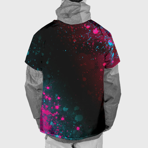 Накидка на куртку 3D God of War - neon gradient, цвет 3D печать - фото 2