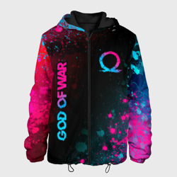 Мужская куртка 3D God of War - neon gradient
