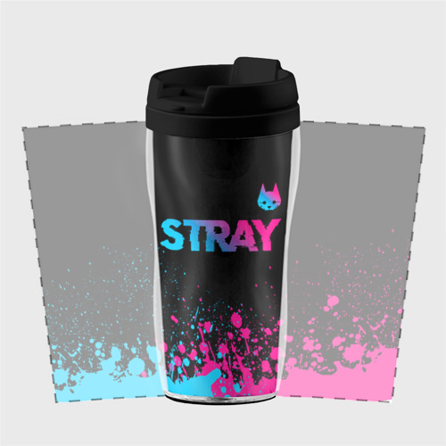 Термокружка-непроливайка Stray - neon gradient logo - фото 2