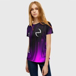 Женская футболка 3D Evanescence violet plasma - фото 2