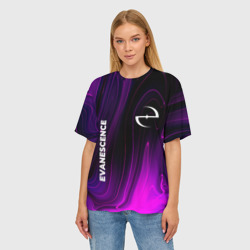 Женская футболка oversize 3D Evanescence violet plasma - фото 2