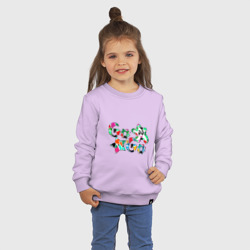 Детский свитшот хлопок Go-Go аппликация разноцветные буквы - фото 2
