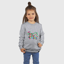 Детский свитшот хлопок Go-Go аппликация разноцветные буквы - фото 2