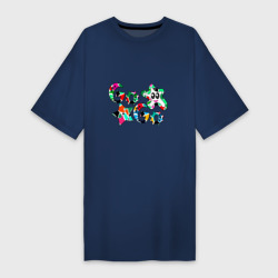 Платье-футболка хлопок Go-Go аппликация разноцветные буквы