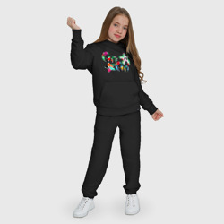 Детский костюм с толстовкой хлопок Go-Go аппликация разноцветные буквы - фото 2