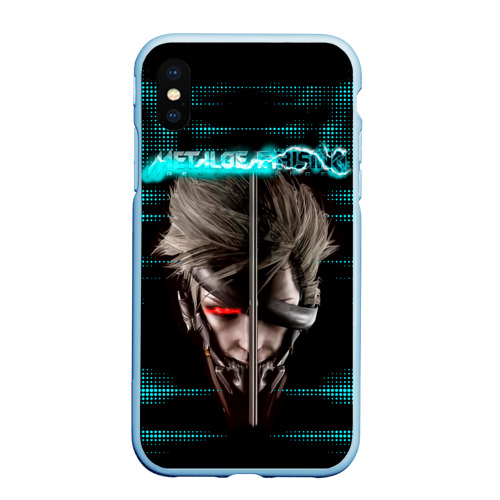 Чехол для iPhone XS Max матовый Metal Gear Rising Revengeance, цвет голубой