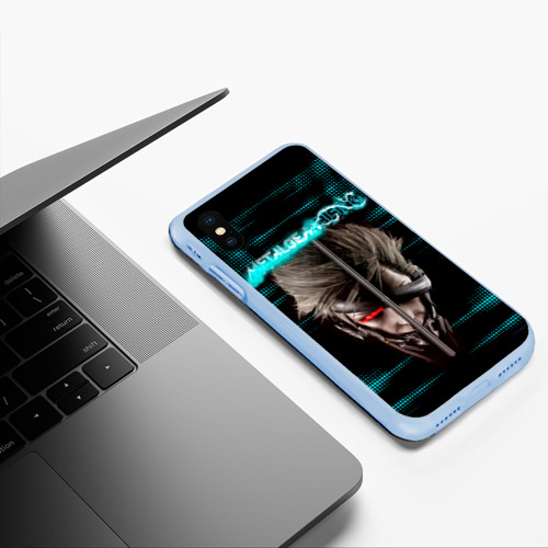 Чехол для iPhone XS Max матовый Metal Gear Rising Revengeance, цвет голубой - фото 5