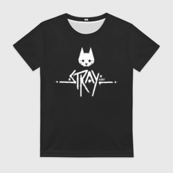 Женская футболка 3D Stray night cat