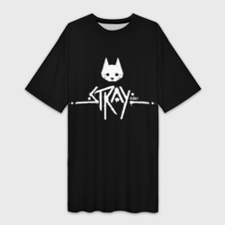 Платье-футболка 3D Stray night cat
