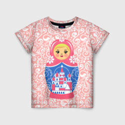 Матрешка в узорах – Детская футболка 3D с принтом купить со скидкой в -33%