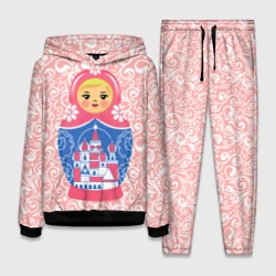 Женский костюм с толстовкой 3D Матрешка в узорах