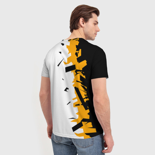 Мужская футболка 3D Порш - фрагментация, цвет 3D печать - фото 4