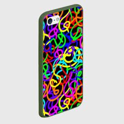 Чехол для iPhone 5/5S матовый Неоновый беспорядок - фото 2