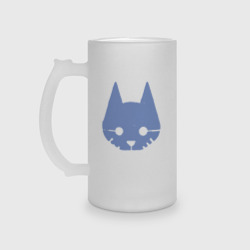 Кружка пивная матовое стекло Stray Blue