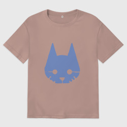 Женская футболка хлопок Oversize Stray Blue