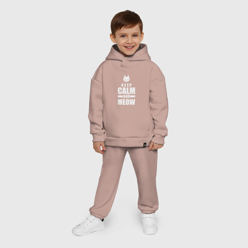 Детский костюм хлопок Oversize Stray - Keep Calm, цвет пыльно-розовый - фото 9