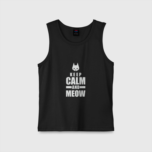 Детская майка хлопок Stray - Keep Calm, цвет черный