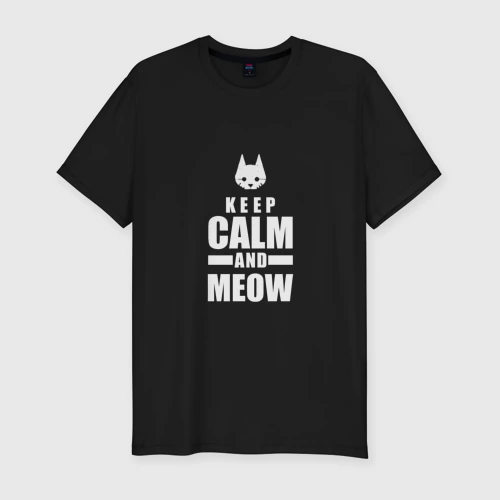 Мужская футболка хлопок Slim Stray - Keep Calm