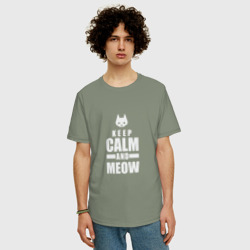 Мужская футболка хлопок Oversize Stray - Keep Calm - фото 2