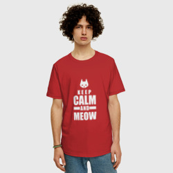 Мужская футболка хлопок Oversize Stray - Keep Calm - фото 2