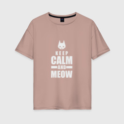 Женская футболка хлопок Oversize Stray - Keep Calm