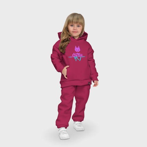 Детский костюм хлопок Oversize Stray Violet, цвет маджента - фото 7