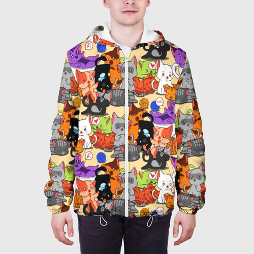 Мужская куртка 3D Котики-такие котики, цвет 3D печать - фото 4