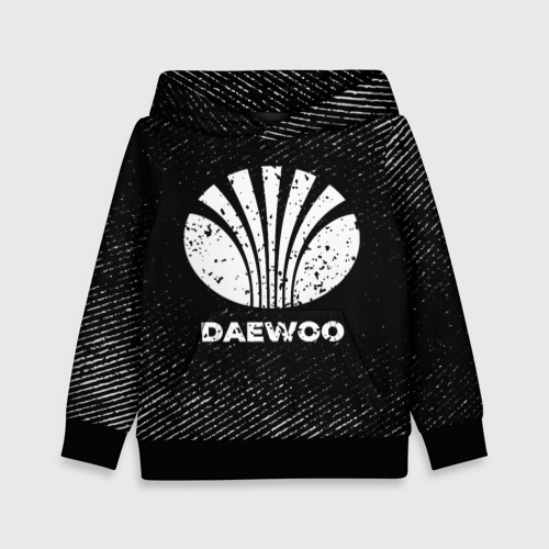 Детская толстовка 3D Daewoo с потертостями на темном фоне, цвет черный