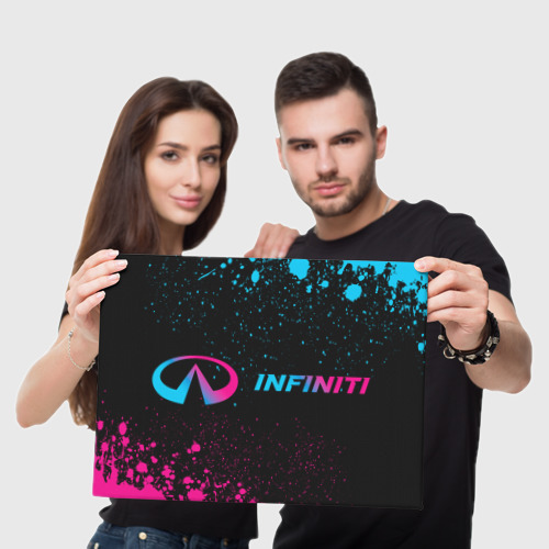 Холст прямоугольный Infiniti - neon gradient, цвет 3D печать - фото 5