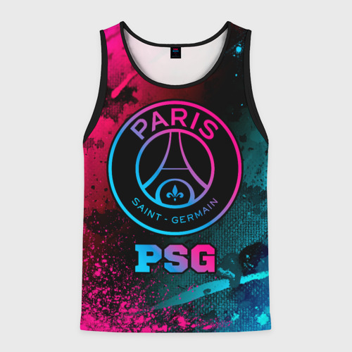 Мужская майка 3D PSG - neon gradient, цвет 3D печать