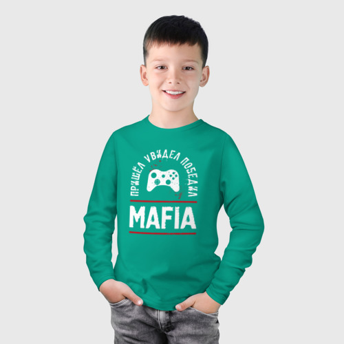 Детский лонгслив хлопок Mafia: пришел, увидел, победил, цвет зеленый - фото 3