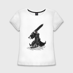Женская футболка хлопок Slim Berserk the Black Swordsman 