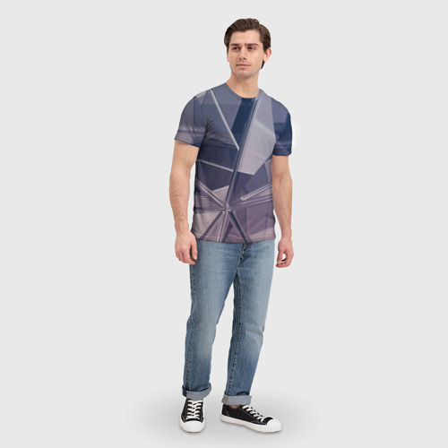 Мужская футболка 3D Стеклянная мозаика - текстура, цвет 3D печать - фото 5